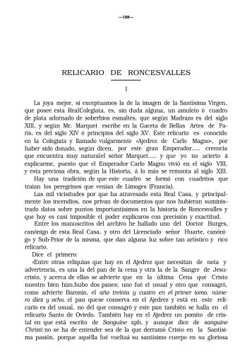 RELICARIO DE RONCESVALLES