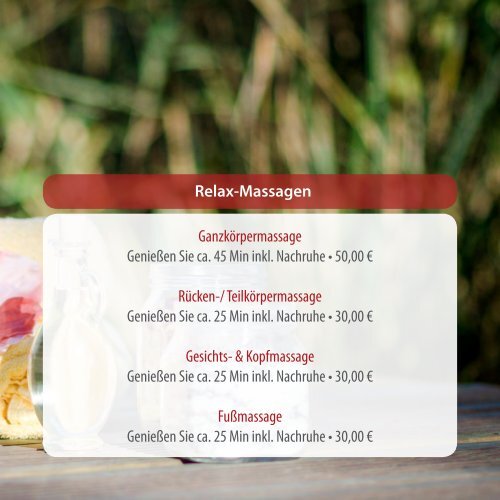 Kosmetik Massagen Wellness