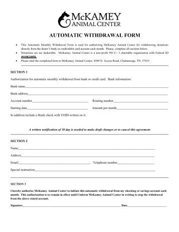 Withdrawal form