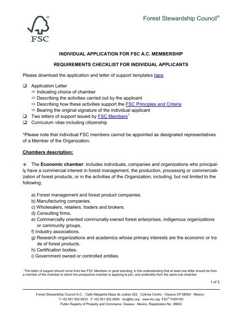 Requirement Checklist for Individual Applicants PDF, Size - Forest ...