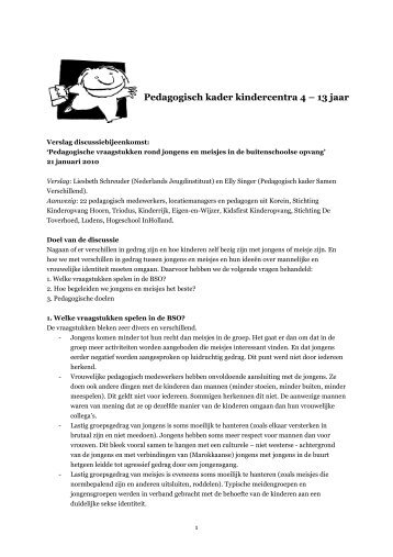 Pedagogisch kader kindercentra 4 â 13 jaar - Go Europe!?