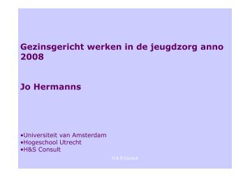 Gezinsgericht werken in de jeugdzorg anno 2008 Jo Hermanns Jo ...