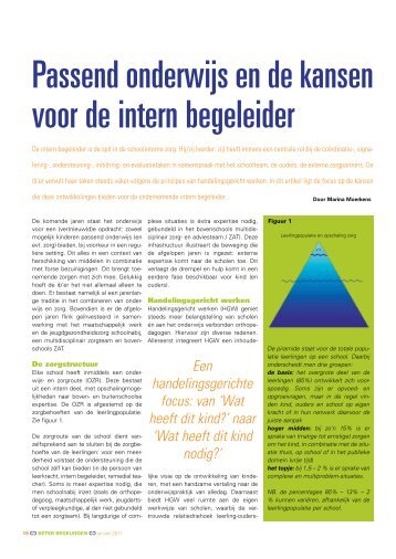 Artikel 'Passend Onderwijs en de kansen voor de intern begeleider'