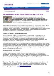 Personalkosten senken: Ohne KÃ¼ndigung durch die Krise