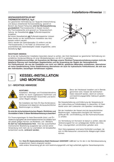 Installations-Hinweise - Unical Deutschland