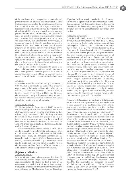 NÂº 1 EspaÃ±ol - Revista de Osteoporosis y Metabolismo Mineral
