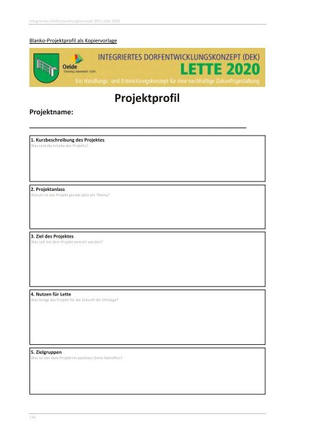 Dorfentwicklungskonzept Lette 2020