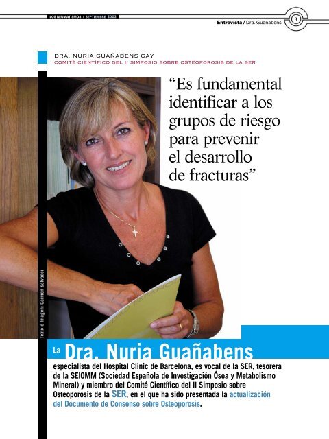 Entrevista Dra. Nuria GuaÃ±abens - Sociedad EspaÃ±ola de ...