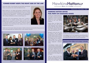 December 2007 Newsletter - Hawkins Hatton