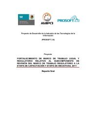 fortalecimiento de marco de trabajo legal y regulatorio ... - Prosoft