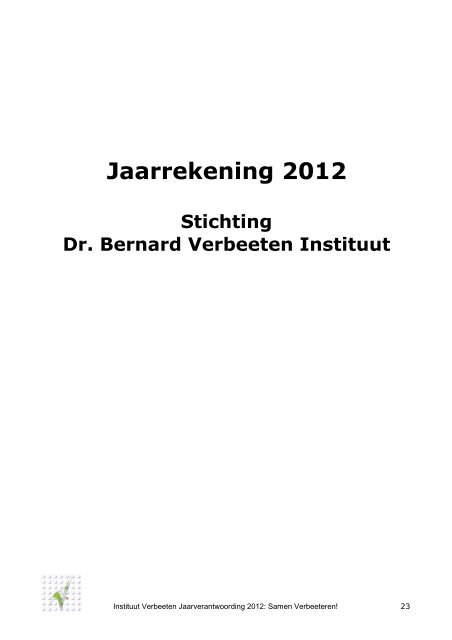 Download brochure - Instituut Verbeeten