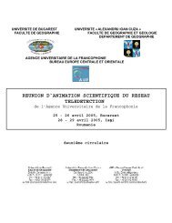 Le programme complet - Agence Universitaire de la Francophonie