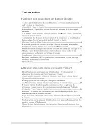 Table des matiÃ¨res - RÃ©seaux de chercheurs | TÃ©lÃ©dÃ©tection