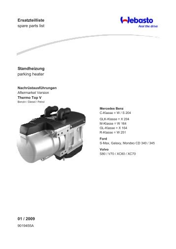 9019455A Ersatzteilliste ThermoTop-V (AM) Daimler ... - Webasto