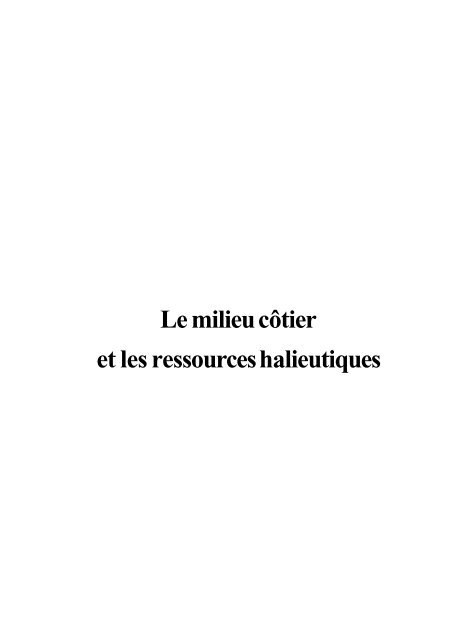 Le milieu cÃ´tier et les ressources halieutiques - RÃ©seaux de ...