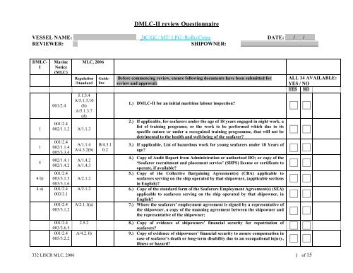 DMLC II Questionnaire - liscr