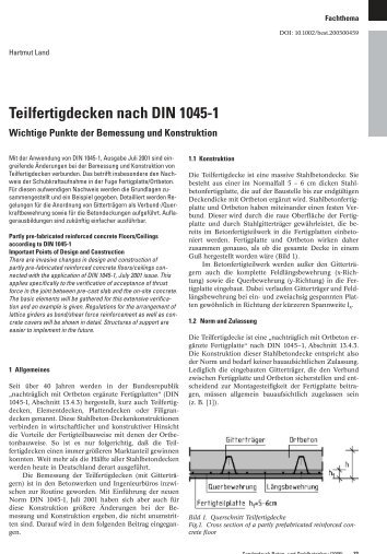 Teilfertigdecken nach DIN 1045-1 - Fachvereinigung Betonbauteile ...