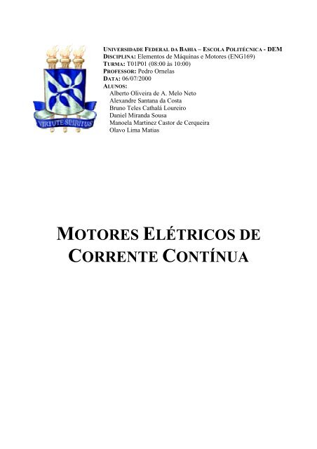 6- Rendimento dos Motores de CC - Eletronica.org