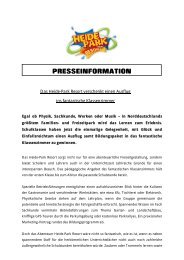 PRESSEINFORMATION - Heide-Park Resort