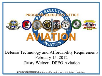 PEO Aviation Defense Technology and Affordability Requirements