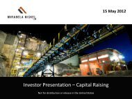 Investor Presentation Capital Raising - 15 May 2012 - Mirabela Nickel