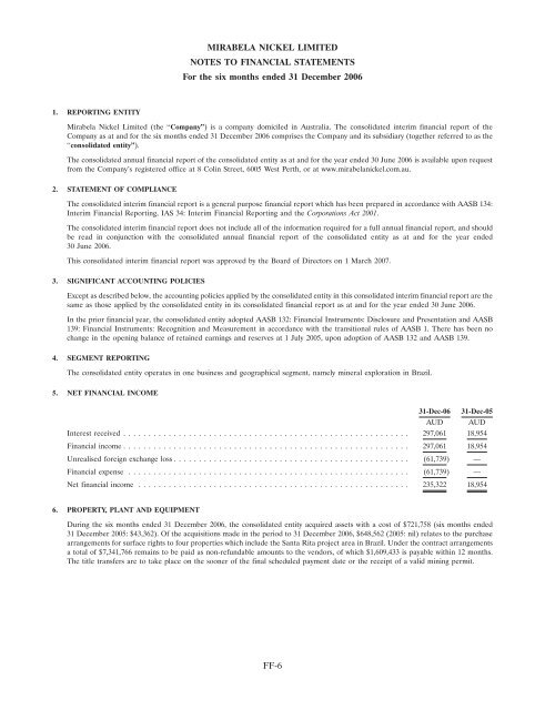 COPY OF FINAL PROSPECTUS - Mirabela Nickel