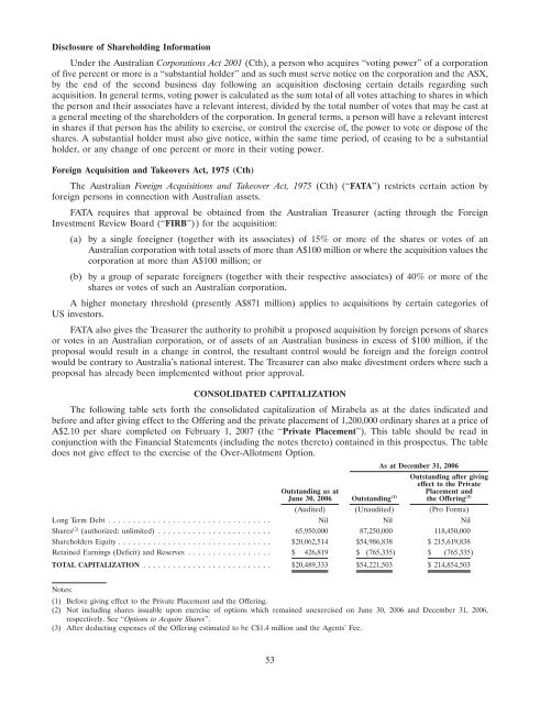 COPY OF FINAL PROSPECTUS - Mirabela Nickel