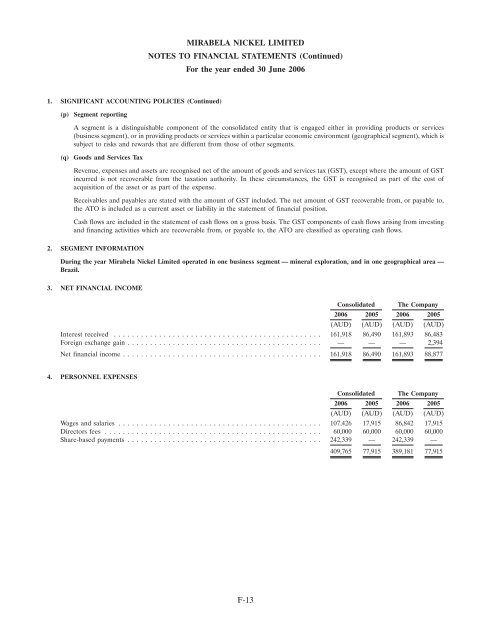 COPY OF FINAL PROSPECTUS - Mirabela Nickel