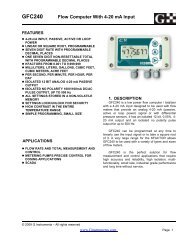 GFC240 Flow Computer With 4-20 mA Input - Flowmeters