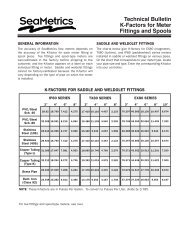 Technical Bulletin K-Factors for Meter Fittings and Spools - Flowmeters