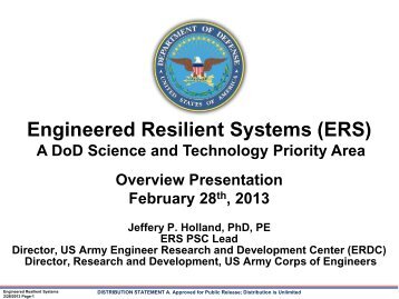 Engineered Resilient Systems (ERS) Overview