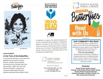 Big Read Events Brochure - Scotch Plains Public Library