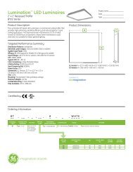 GE Lumination LED BT22 Series Spec Sheet - Graybar