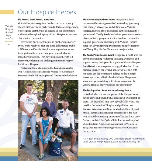 2011 / 2012 Annual Report - Victoria Hospice