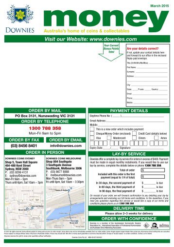 March 2015 Money Order Form