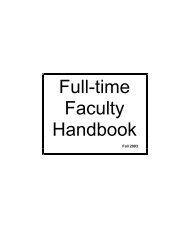 Full-time Faculty Handbook - Cardinal Stritch University