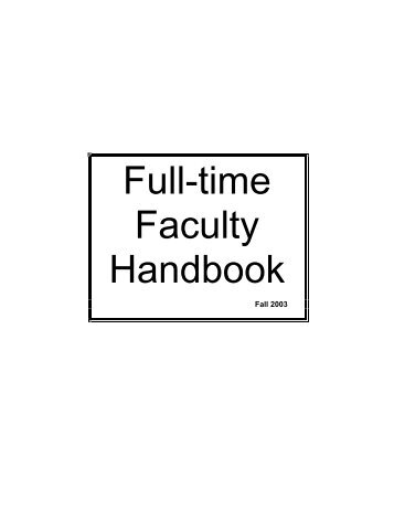 Full-time Faculty Handbook - Cardinal Stritch University