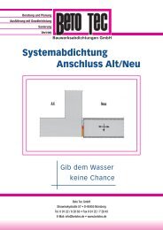 Systemabdichtung Anschluss Alt/Neu - Betotec.de