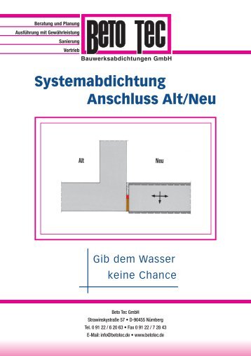 Systemabdichtung Anschluss Alt/Neu - Betotec.de