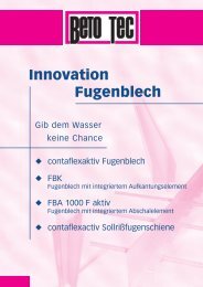 Innovation Fugenblech - Betotec.de