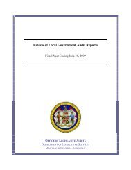 Review of Local Government Audit Reports - Office of Legislative ...