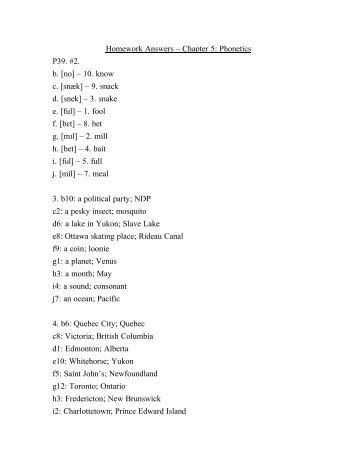 Answers to Homework for Ch. 5 - Anthropology