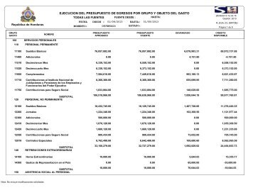 EJECUCION DEL PRESUPUESTO DE EGRESOS POR ... - ICF