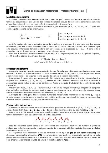 Sequências numéricas