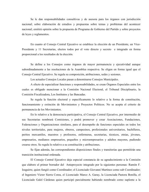 Estatutos del Partido Liberal de Honduras - Tribunal Supremo ...