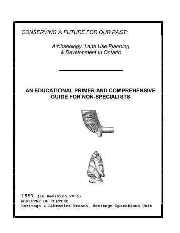 Archaeology, Land Use Planning & Development In ... - Anthropology