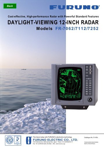 DAYLIGHT-VIEWING 12-INCH RADAR Models FR-7062/7112/7252 ...