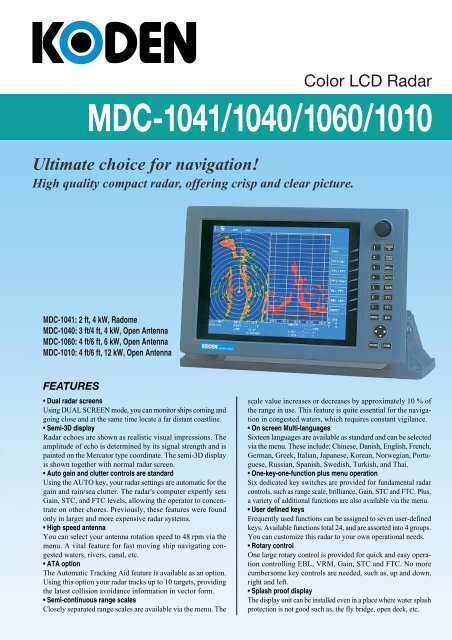 MDC-1041/1040/1060/1010 
