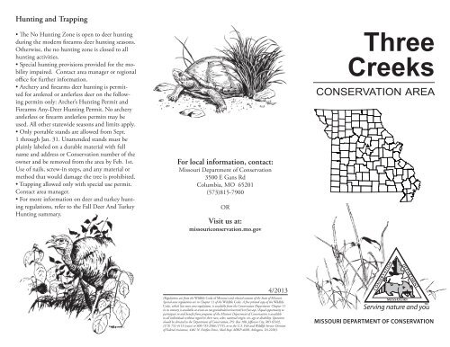 Three Creeks Conservation Area - Missouri Department of ...