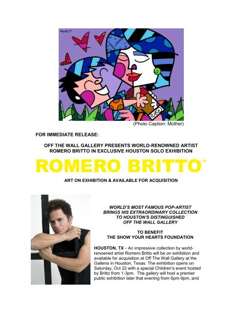 view full press release - Romero Britto